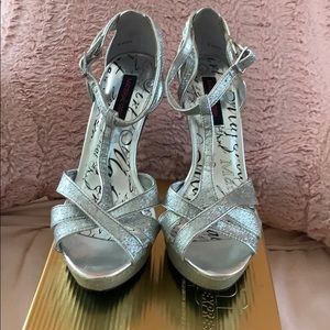 Silver Sparkle Stilletos